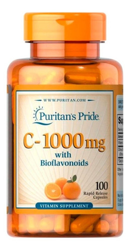 Vitamina C 1000mg X 100 Cap Puritans Pride