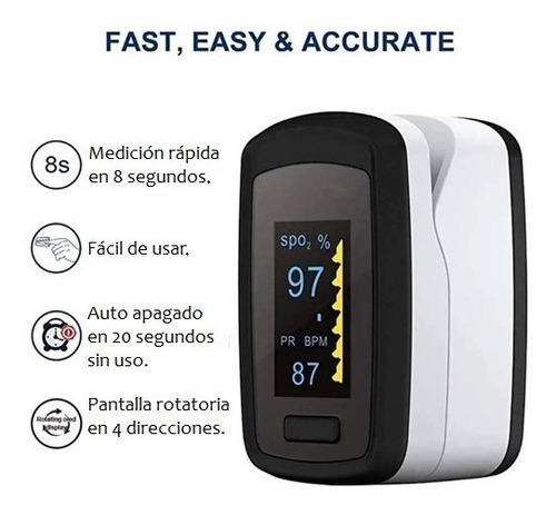 Oximetro De Pulso Con Curva Saturometro As-302 Silfab Spo2