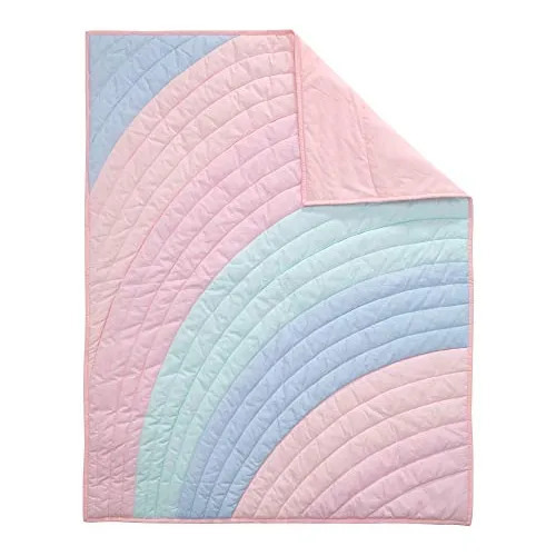 Juego De Cama Cuna De Bebé De 5 Piezas Tonos Pastel Ro...