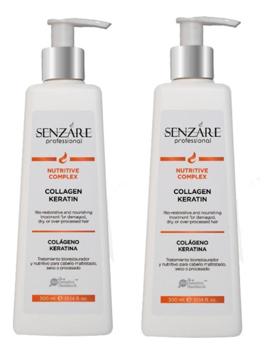 Senzare Kit Tratamiento Collagen Keratin 300ml  2 Pzas 