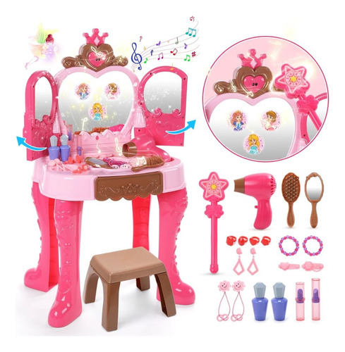 Penteadeira Eletrônica Magica Princesa Luz Musica Zippy Toys
