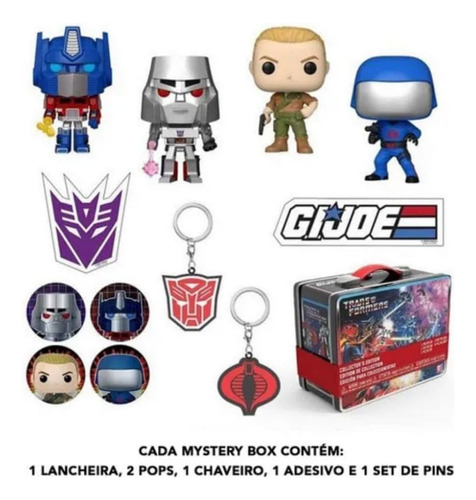 Funko Box Transformers Vs G.i. Joe Optimus Prime Com. Cobra