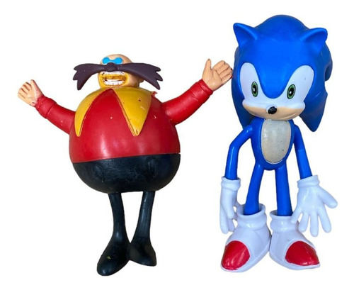 Kit 6 Bonecos Sonic - Modelo Novo Grande Presente Brinquedo