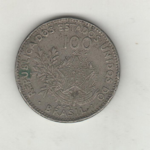 Brasil Moneda De 100 Reis Año 1901 Km 503 - Muy Buena-