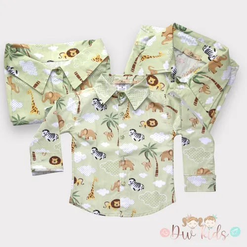 Roupa safari pai mae e filho cheap