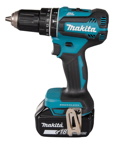 Parafusadeira Furadeira 18v Makita Dhp485 Com Bateria 3ah Azul-turquesa Voltagem : 18 Volts