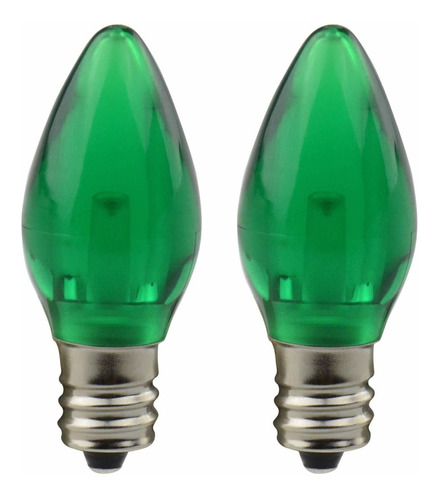 Candex Led C7 Green Holiday Bulb E12 Candelabra, 1 W (equ