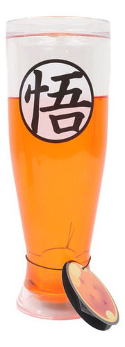 Vaso Magico Brilla En La Oscuridad - Dbz Goku 450 Ml Color Naranja Claro