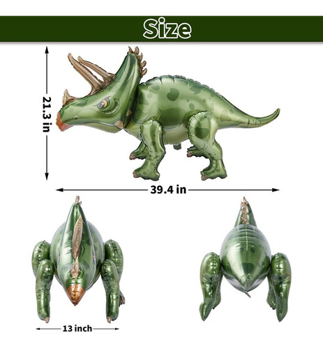 Dulwonja Globo Inflabl Gigante Dinosaurio Pie 40  Largo Para