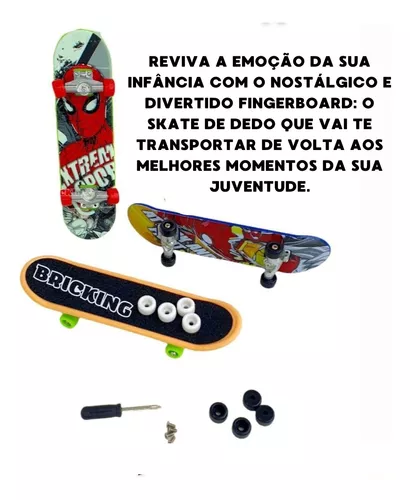 Skate De Dedo Fingerboard Profissional Completo Smile no Shoptime