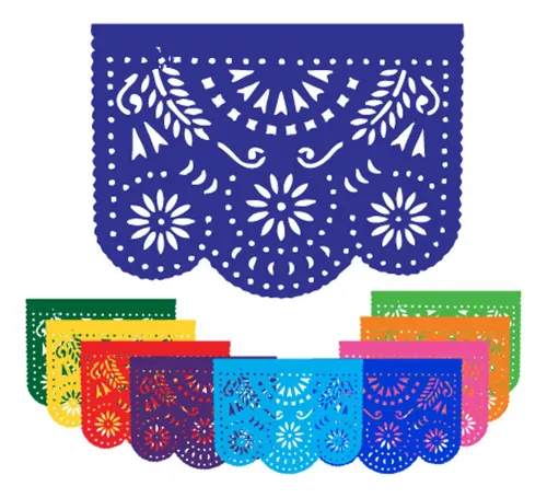 Papel Picado - Destello Floral Colores 50 Metros