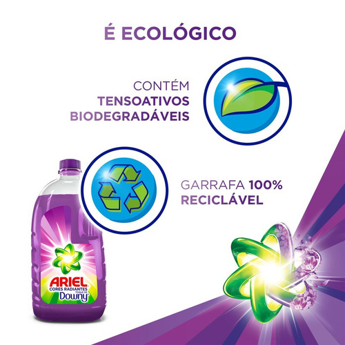 Sabão Líquido Cores Radiantes Toque De Downy 3 Litros Ari