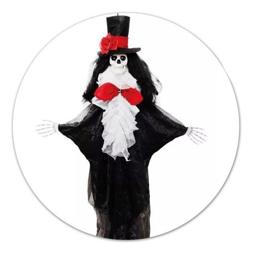 Boneco Noivo Cadaver C/chapeu Pto/bco 125cm 29003186