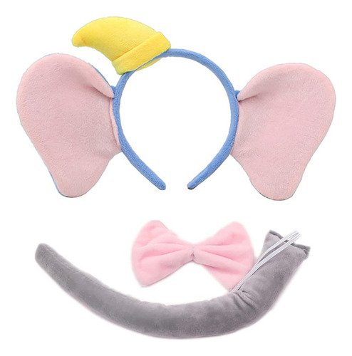 Sheicon Diadema Con Orejas De Elefante, Pajarita Y Cola Jueg