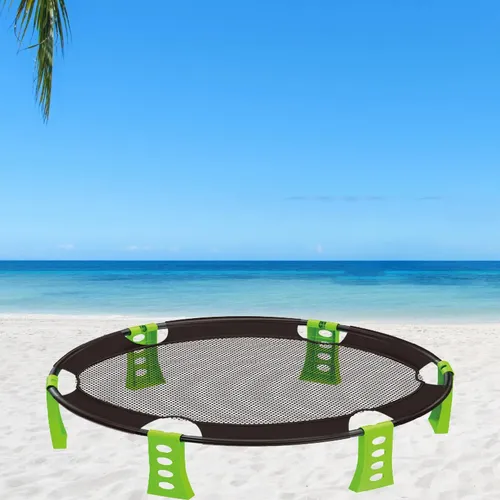 Juego De Red Redonda De Playa – Set Portátil Con 3 Pelotas, Bomba Y Bolsa, Ideal Para Playa, Jardín O Interior