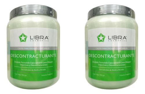 Crema Para Masajes Descontracturantes Libra 980 Grs X 2 U