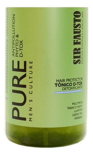 Sir Fausto Pure Tónico Detox Para Cabello Hidratante 250ml