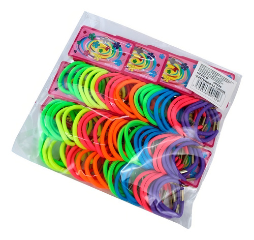 Liga Dona Sujetador Para Cabello Elásticas 72 Pzas Premium Color Colores