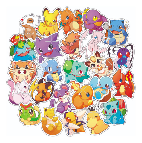 Stickers Pokemon - Resistentes Al Agua