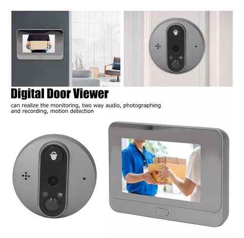 Comprar Visor de mirilla de puerta, timbre HD, visión nocturna IR, foto,  Audio, vídeo, cámara de seguridad de puertas, LCD Digital de 4,3 pulgadas