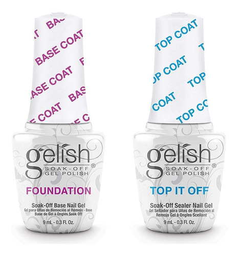 Gelish Dynamic Duo, Esmalte De Uñas Y Remojador En Gel - Ba