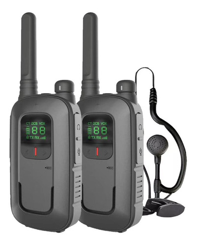 Imagen 1 de 10 de Kit 2 Handy Baofeng Radio Walkie Talkie Bft12 16ch Uhf Lcd