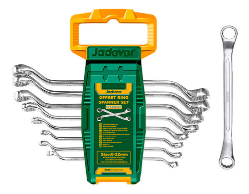 Kit Set Llave Combinadas Acodada Jadever 6-22mm Color Gris