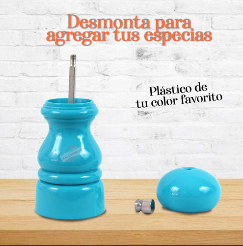 Pimentero Molino Sal De Grano Especias Pimienta Cocina 9443 Color Azul