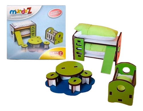 Juego De Mesa Mundo Z Dormitorio Chicos Muebles De Madera