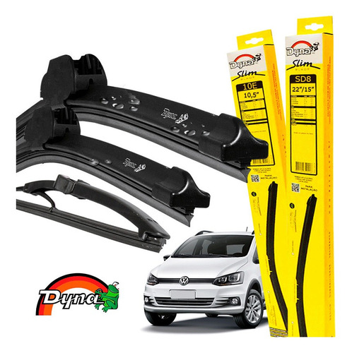 Limpador Parabrisas Vw Fox 2012 A 2021 Dyna Original Kit