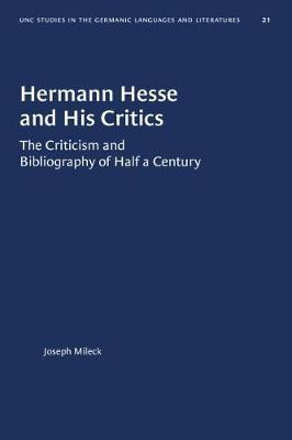 Libro Hermann Hesse And His Critics : The Criticism And B...