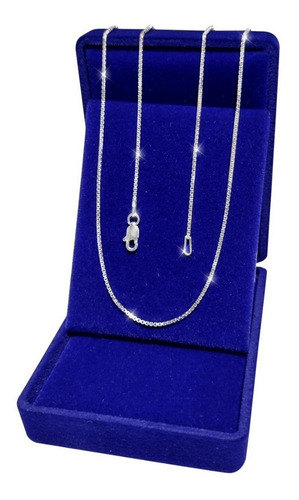 Imagem 3 de 5 de Cordão Corrente Veneziana Em Prata 925 Masculina 60cm 1,2mm