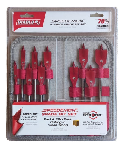 Brocas Paleta Speedemon 10pc Dsp2940-s10 Diablo Dpot Tools