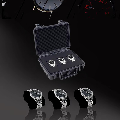 Estuche Para 3 Relojes Caja A Prueba De Golpes Agua De Viaje