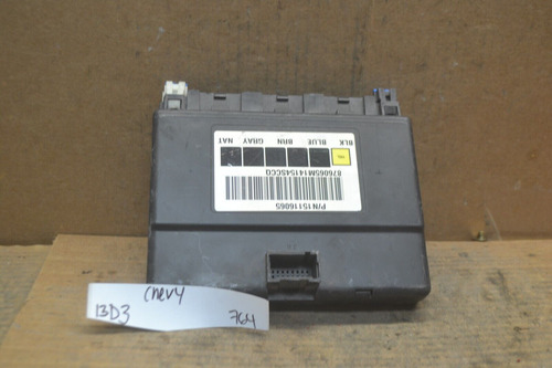 04-07 Chevrolet Van Body Control Module Bcm 15116065 Uni Dda