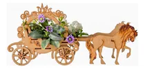 Comprar Centros Mesa Carruaje Con Caballos Decoracion Mdf 5pz Rb93