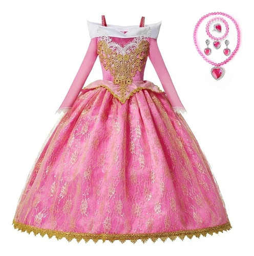 Vestido De Princesa Aurora De La Bella Durmiente Para Niñas
