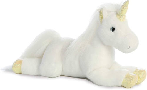 Unicornio De Peluche Blanco Aurora World Flopsie De 31cm New