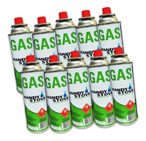 Imagen 1 de 2 de Set X 10 Tanques Gas Butano Ideal Para Estufas Soplete