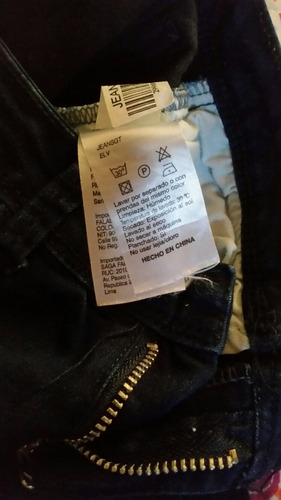 Pantalón De Jean Nena Talle 12 Años Recto Y Elastizado