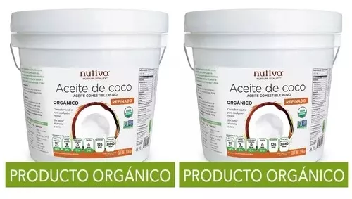 Aceite Coco Nutiva Organico 3.79lts Refinado 100% Puro