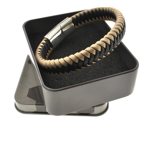 Imagen 6 de 8 de Pulsera Hombre D&k Classic Elegant Black Cuero Phdk02