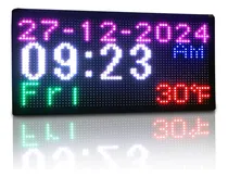 Comprar Fteledlight De 19x9 Pulgadas Gran Reloj De Pared Digital Led