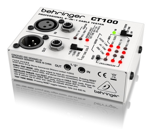 Behringer Cable Tester Ct100 Probador De Cables Controlado