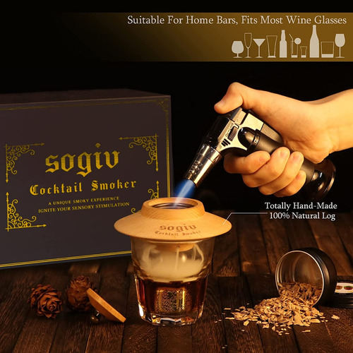 Kit Ahumador Para Cócteles Con Soplete Y Chips De Madera