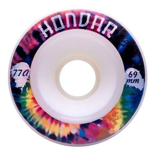 Roda Longboard Hondar  Dye 69 Mm 77a Fluorescente Freeride  