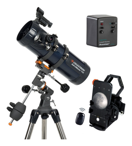 Telescopio Celestron Astromaster 114eq Motor Adapt. Celular