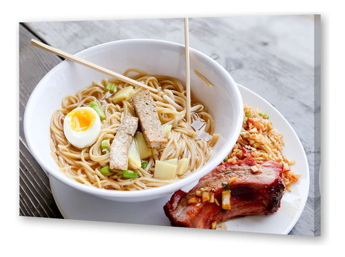 Cuadro 50x75cm Comida China Sopa Asia Cocina Ramen M1