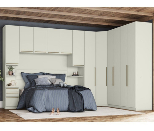 Quarto Modulado Completo Casal 7 Peças 12 Portas 9 Wt