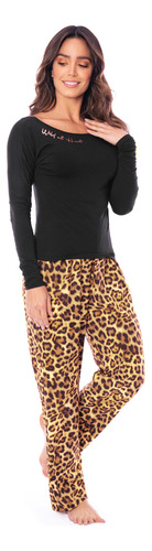 Pantalón Pijama 100% Colombiano Print Extra Suavidad Evozze